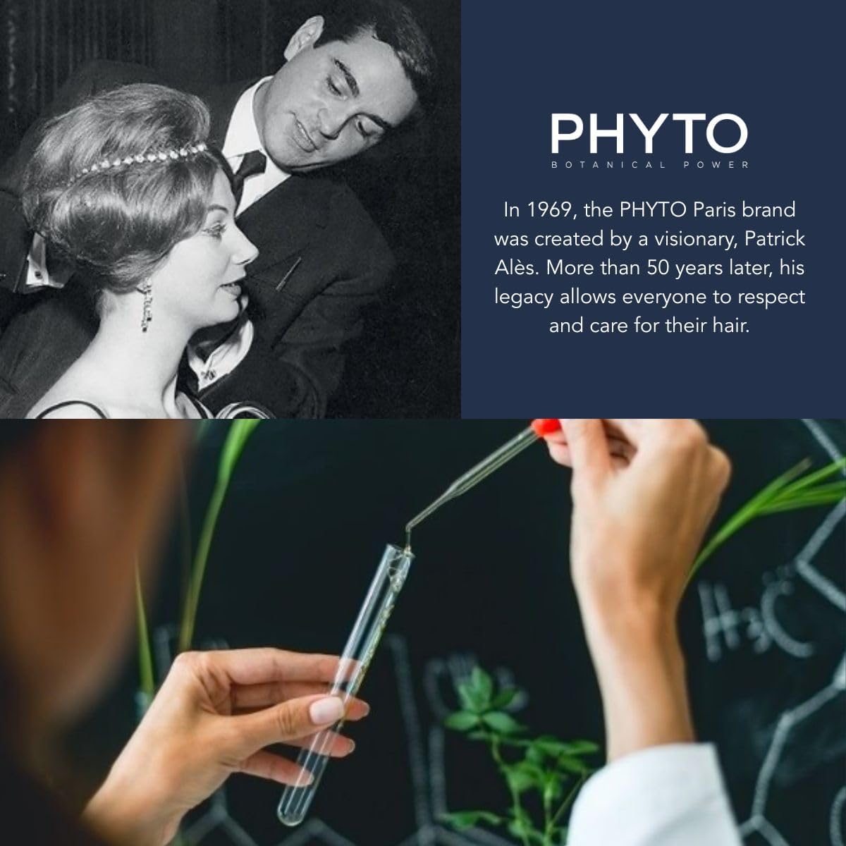 Refect Beauty Phyto No Yellow Shampoo brand heritage and botanical laboratory research imagery