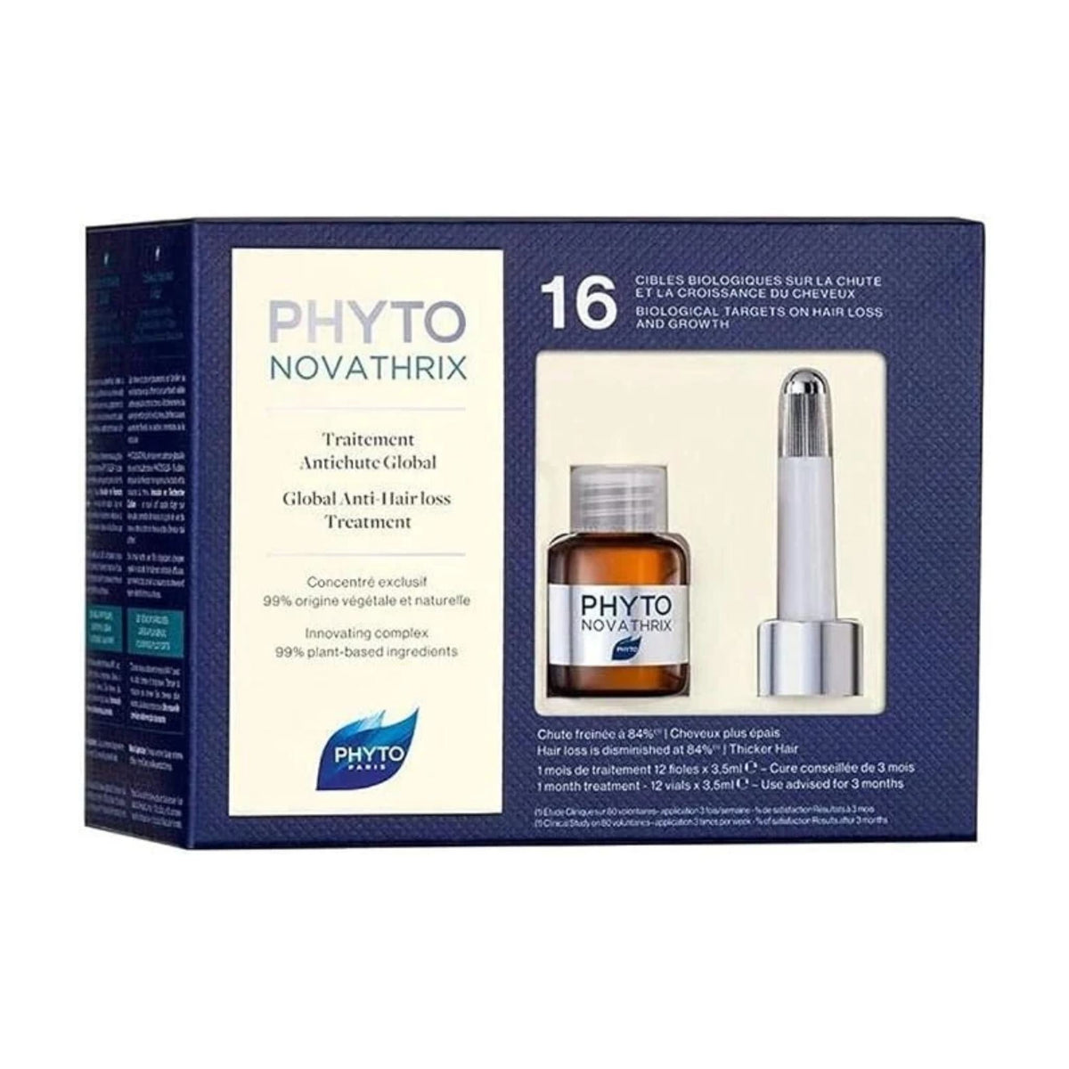 Refect Beauty Phyto Novathrix anti-hair loss treatment box with 12 ampoules for scalp nourishment and hair growth