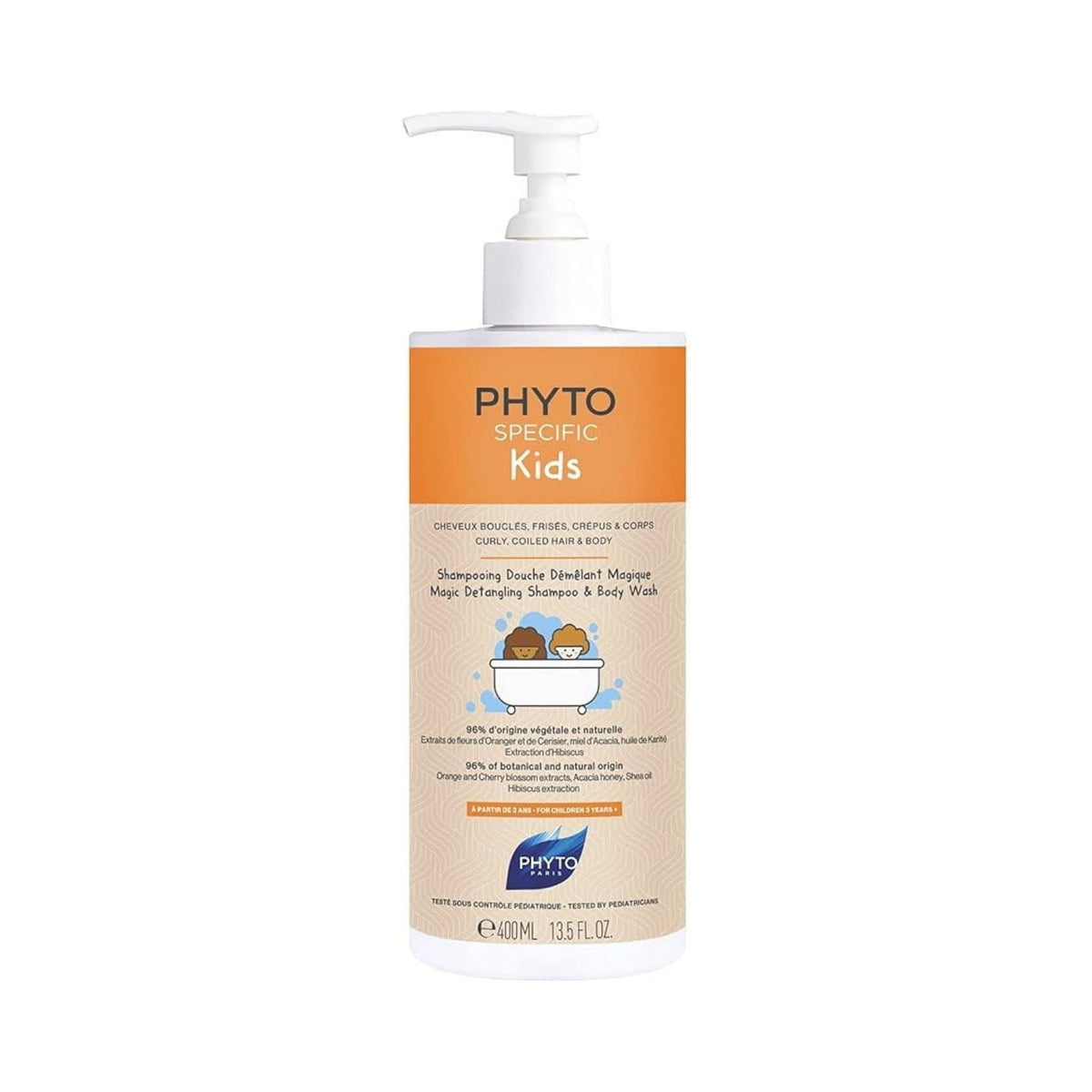 Refect Beauty Phyto Specific Kids Magic Detangling Shampoo and Body Wash in a 400ml pump bottle for curly hair.