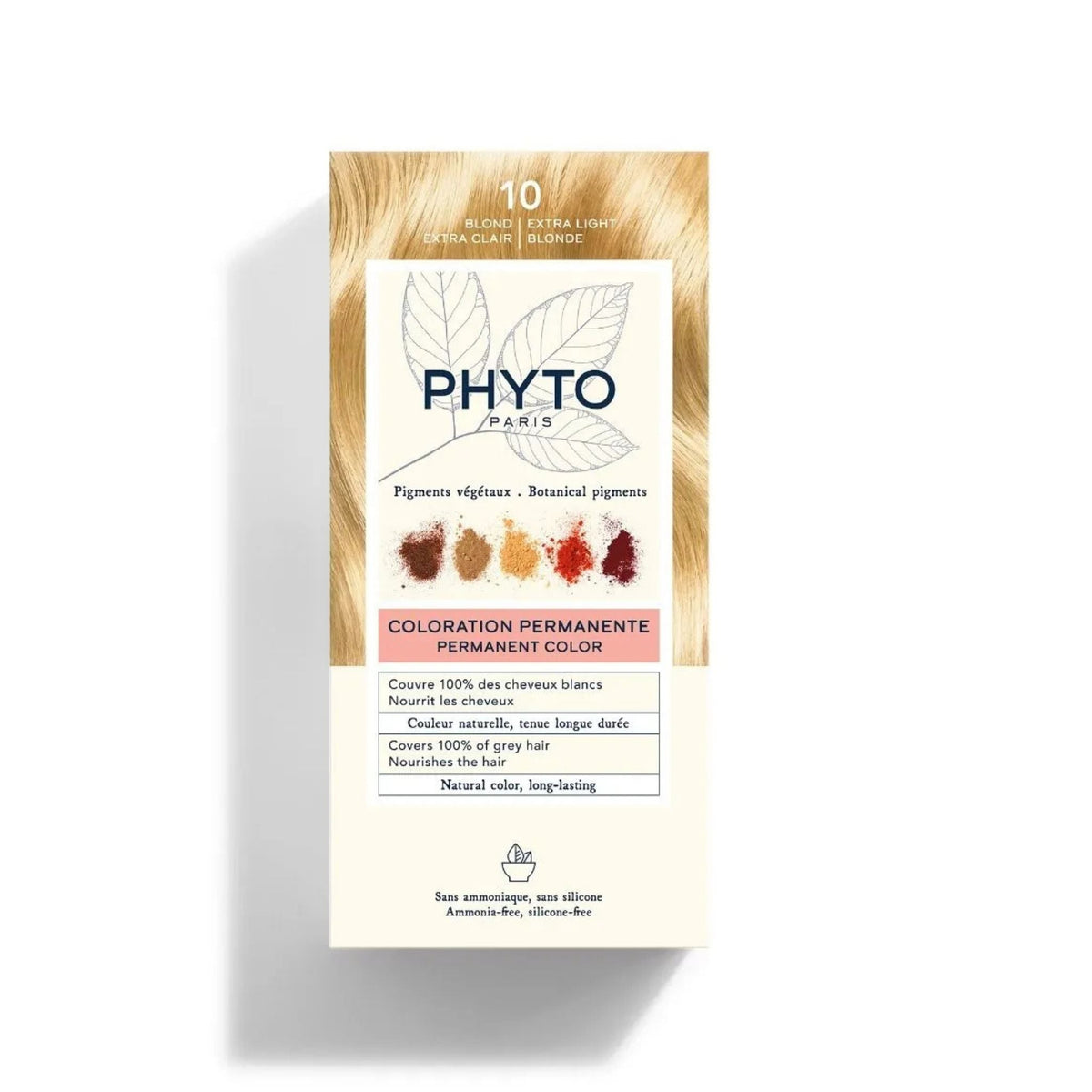 Refect Beauty Phytocolor permanent hair color box in shade 10 Extra Light Blonde with botanical ingredients