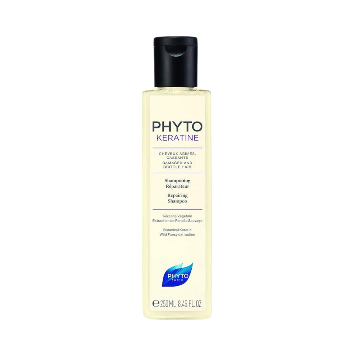 Refect Beauty Phyto Phytokeratine Repairing Shampoo bottle for damaged and brittle hair with botanical keratin.