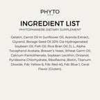 Refect Beauty Phyto Phytophanere dietary supplement ingredient list printed on a white background