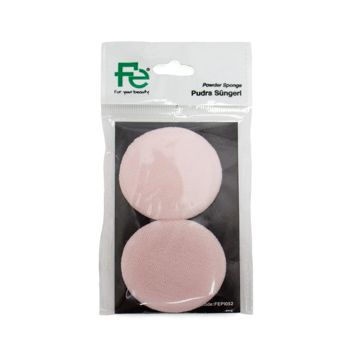 Refect Beauty FE powder sponge 2 pack featuring soft round pink makeup sponges with satin ribbons in retail packaging