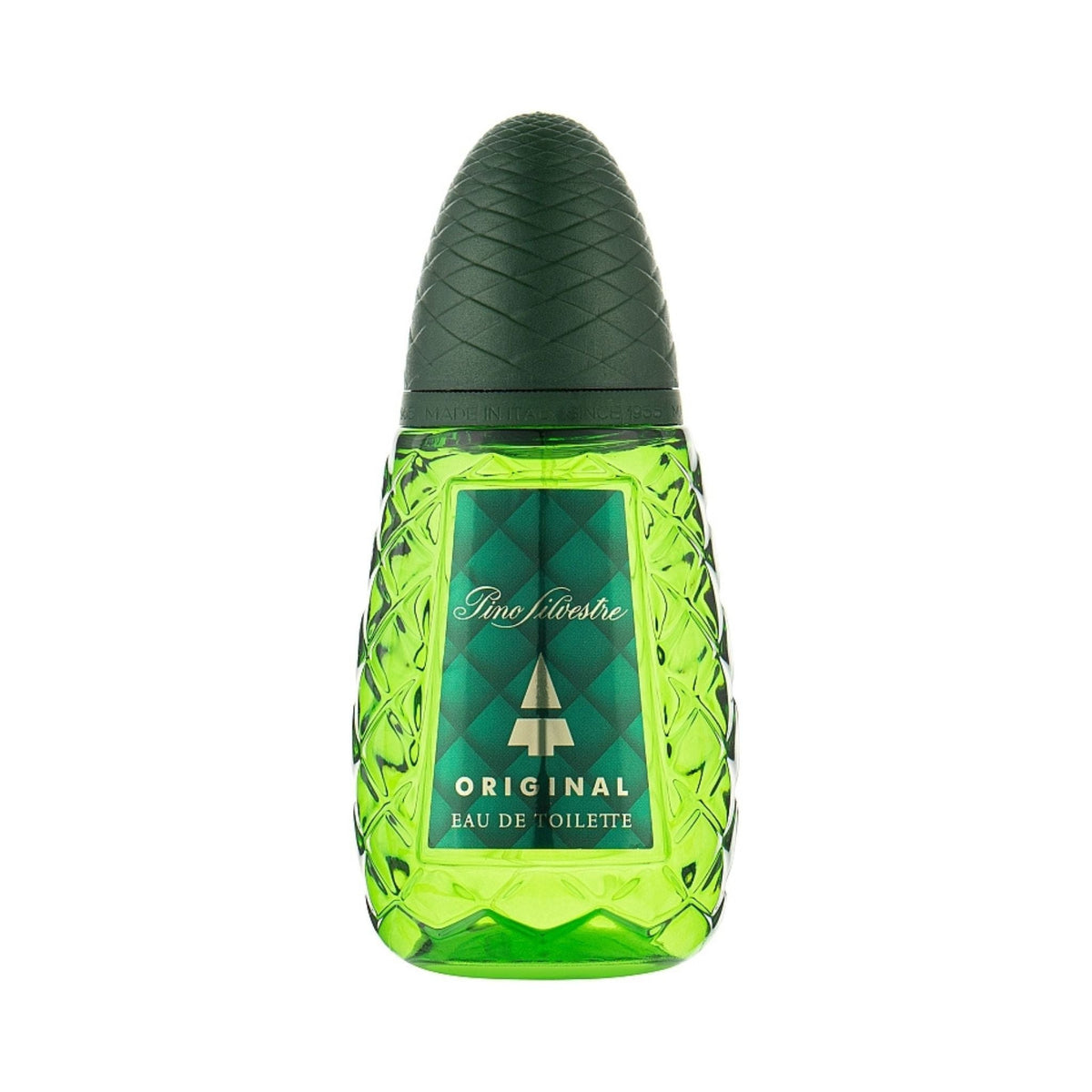 Refect Beauty Pino Silvestre Original Eau de Toilette in an iconic green pinecone-shaped glass bottle