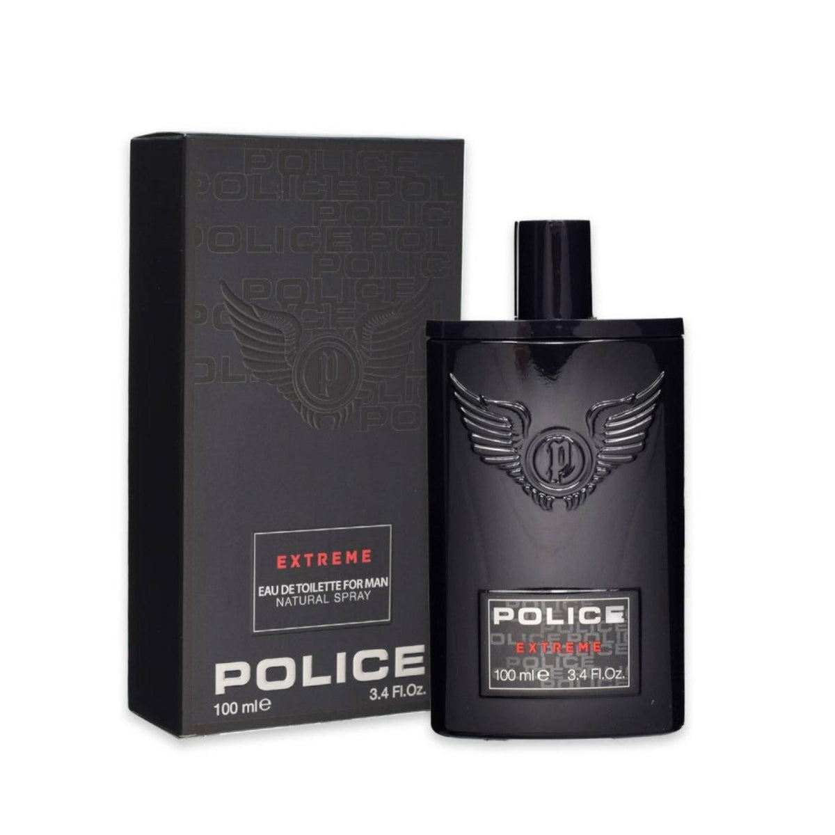 Refect Beauty Police Contemporary Extreme eau de toilette for men in a sleek black bottle with matching box.