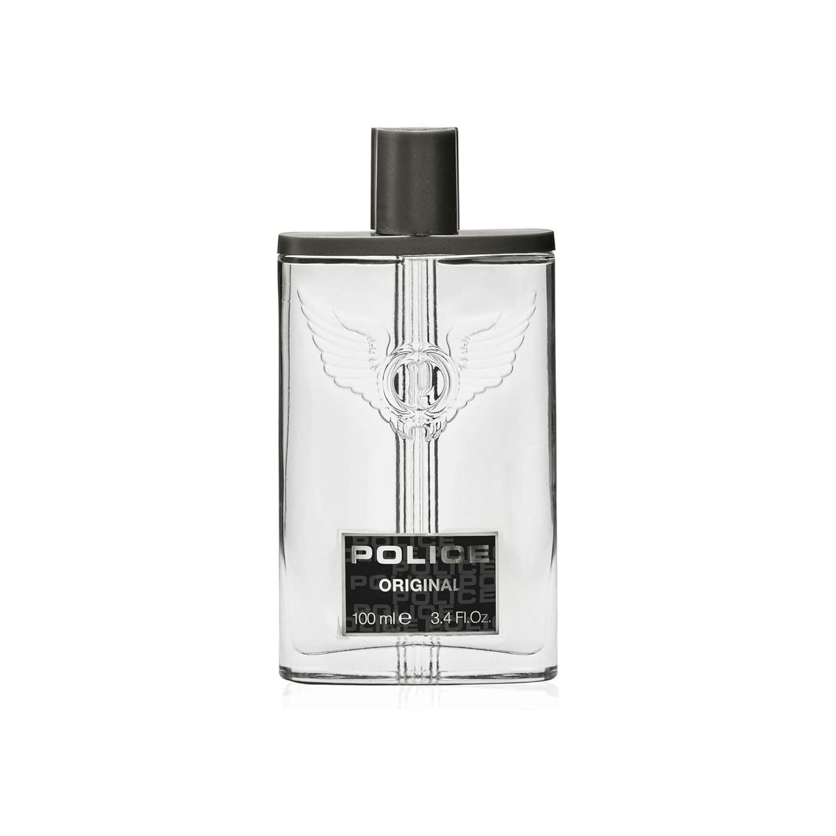 Refect Beauty Police Original Eau de Toilette for men in a clear glass bottle with an embossed wing logo and black cap