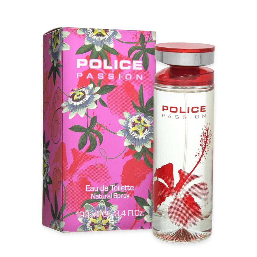 Refect Beauty Police Passion Eau de Toilette perfume bottle and floral patterned box with vibrant pink design