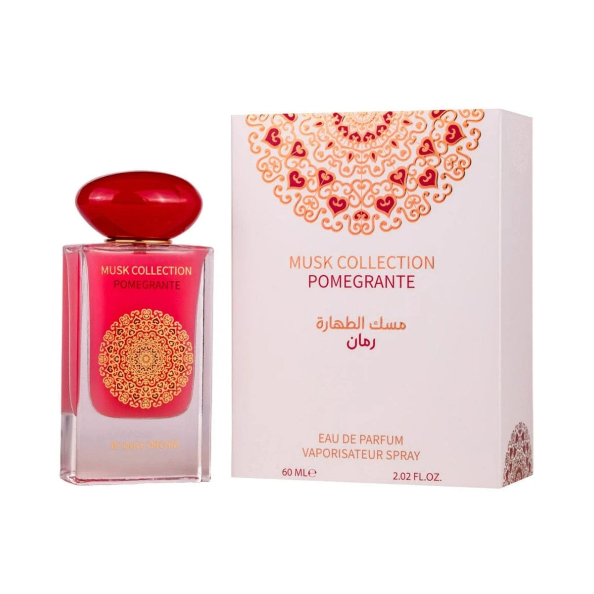 Refect Beauty Gulf Orchid Musk Collection Pomegranate Eau de Parfum bottle and decorative white box