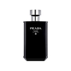Refect Beauty Prada L'Homme Intense Eau de Parfum in a sleek black rectangular bottle with a silver cap.