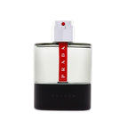 Refect Beauty Prada Luna Rossa Carbon Eau de Toilette bottle with a sleek metallic silver and matte black design.