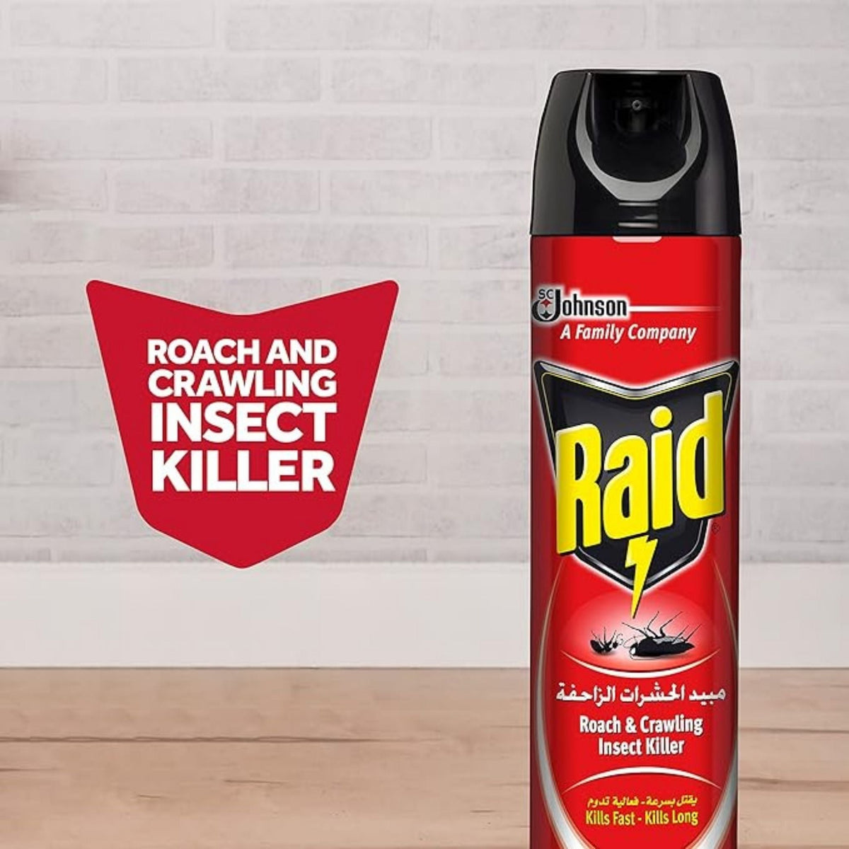 Refect Beauty Raid Roach and Crawling Insect Killer aerosol spray bottle in red packaging for home pest control