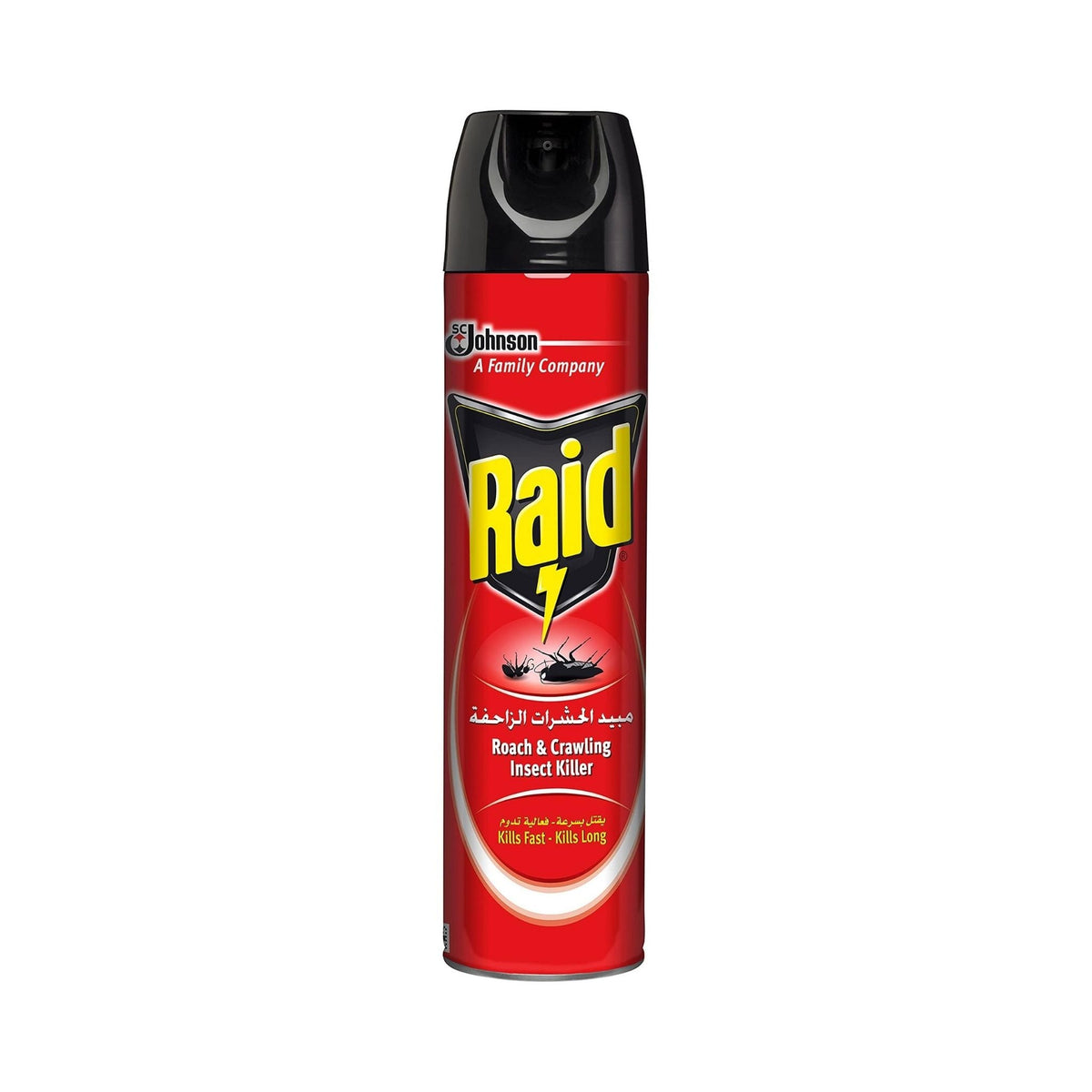 Refect Beauty Raid Roach and Crawling Insects Killer aerosol spray can for fast pest control in red and black