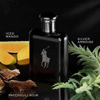 Refect Beauty Ralph Lauren Polo Black eau de toilette bottle with mango, silver armoise, and patchouli accents