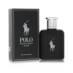 Refect Beauty Ralph Lauren Polo Black Eau de Toilette bottle and box featuring a sleek black design with silver logo