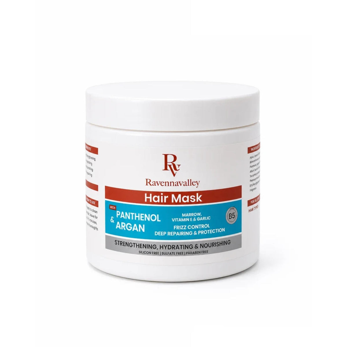 Refect Beauty Ravenna Valley hair mask jar with panthenol and argan for nourishing and hydrating all hair types