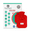 Refect Beauty Planet Health 2-liter red plush hot water bag with drawstring cover for soothing heat therapy