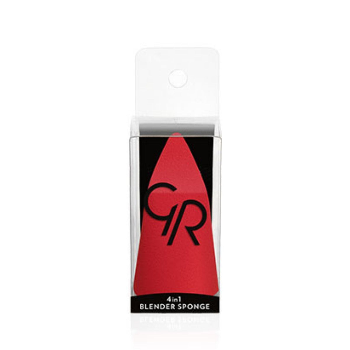 Refect Beauty Golden Rose 4 in 1 red makeup blender sponge in clear retail packaging for precise foundation application