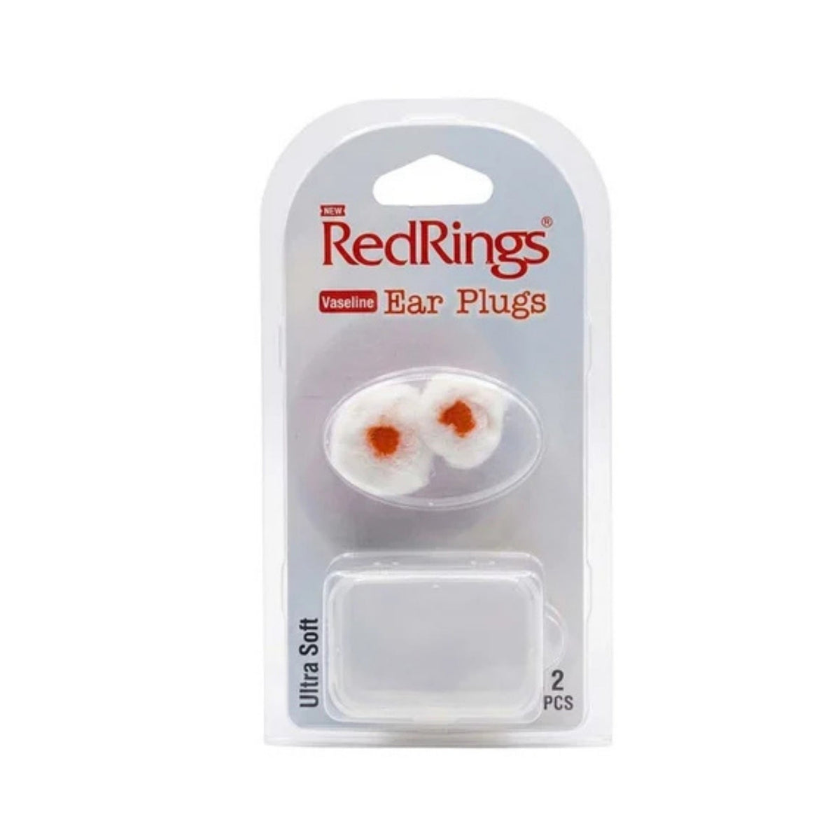 Refect Beauty Redrings Vaseline ear plugs in white and orange, soft cotton-wool design for water and noise protection.