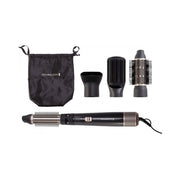 Refect Beauty Remington 1000W airstyler set with black handle, multiple styling attachments, and storage pouch