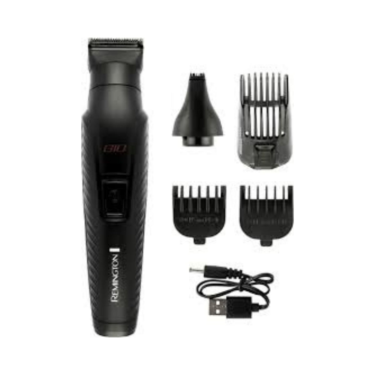 Refect Beauty Remington G10 Graphite 10-in-1 multi-grooming kit with black electric trimmer and various attachments