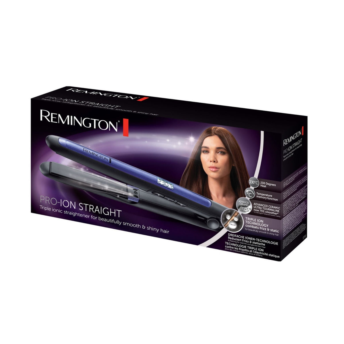 Refect Beauty Remington Pro-Ion hair straightener with ceramic tourmaline plates and digital temperature display