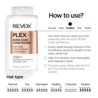 Refect Beauty Revox B77 Plex Bond Care Conditioner Step 5 bottle with instructions and hair type guide