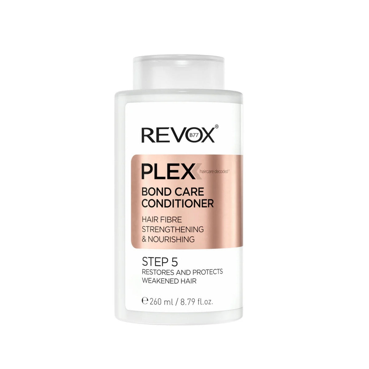 Refect Beauty Revox B77 Plex Bond Care Conditioner Step 5 bottle for strengthening and nourishing damaged hair.
