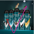 Refect Beauty Rexona Advanced Protection antiperspirant spray cans for men featuring various cooling scent variants.