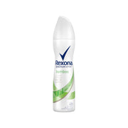 Refect Beauty Rexona Bamboo & Aloe antiperspirant spray can with white cap and green bamboo leaf design