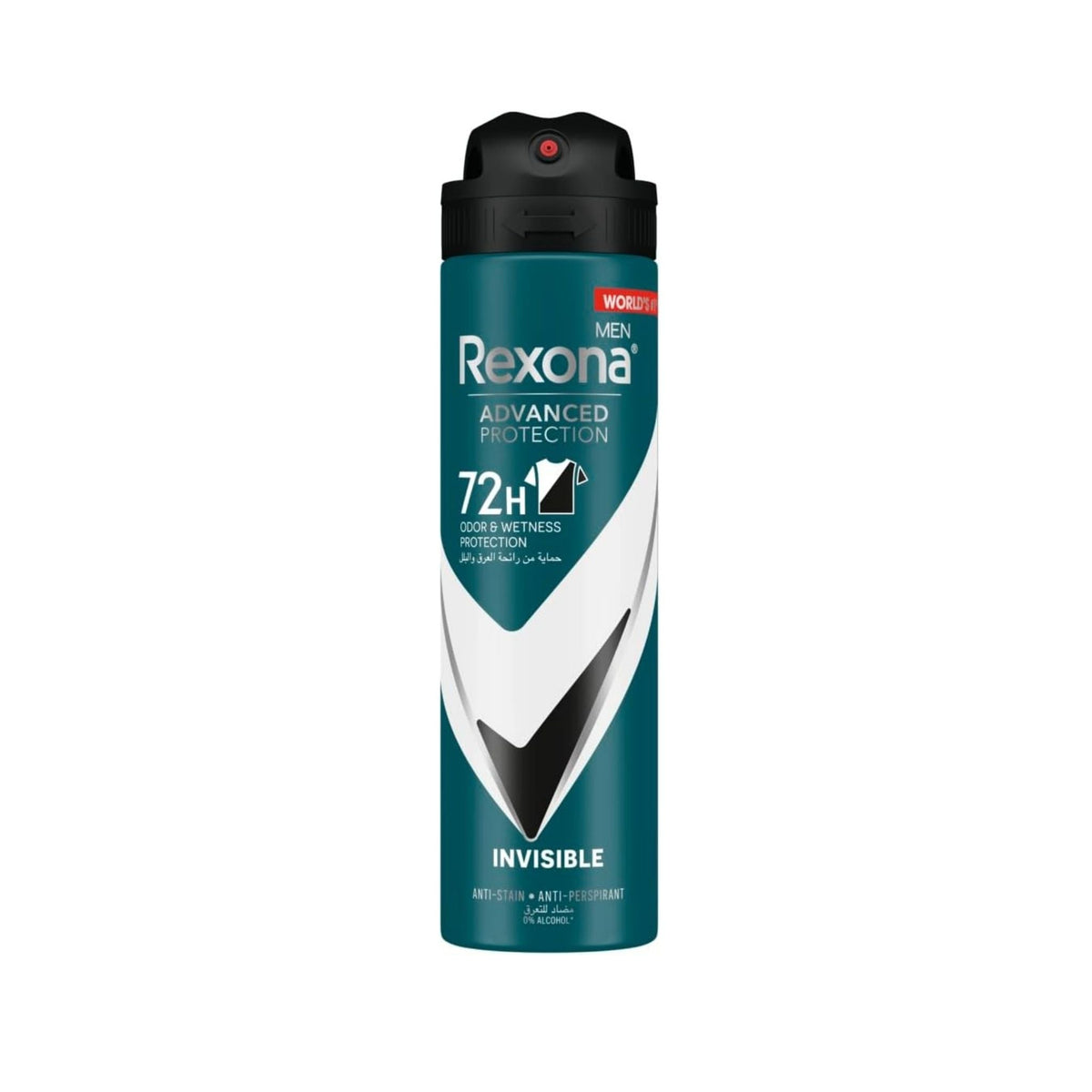 Refect Beauty Rexona Men Advanced Protection Invisible anti-perspirant spray bottle with 72-hour sweat protection.