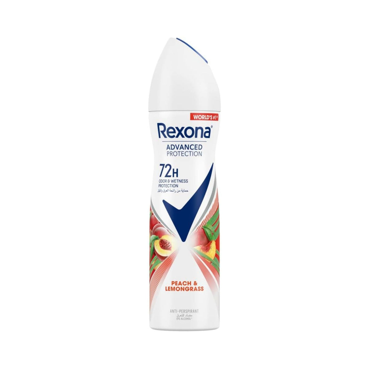 Refect Beauty Rexona Peach and Lemongrass antiperspirant deodorant spray can with 72-hour protection