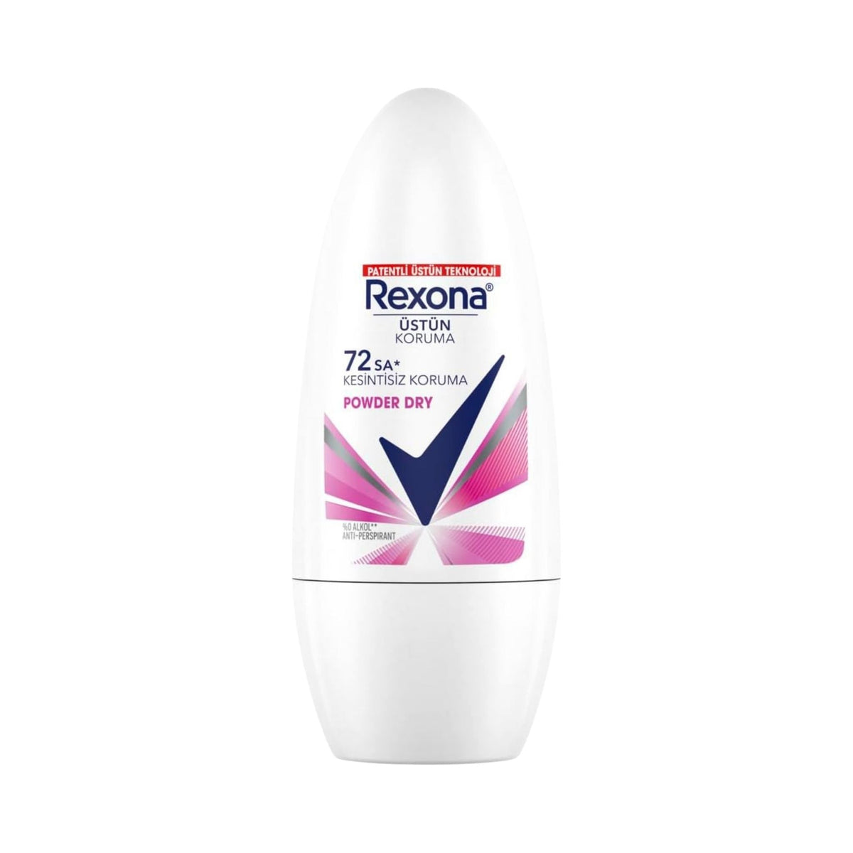 Refect Beauty Rexona Women Advanced Protection 72H Powder Dry roll-on antiperspirant deodorant in white bottle