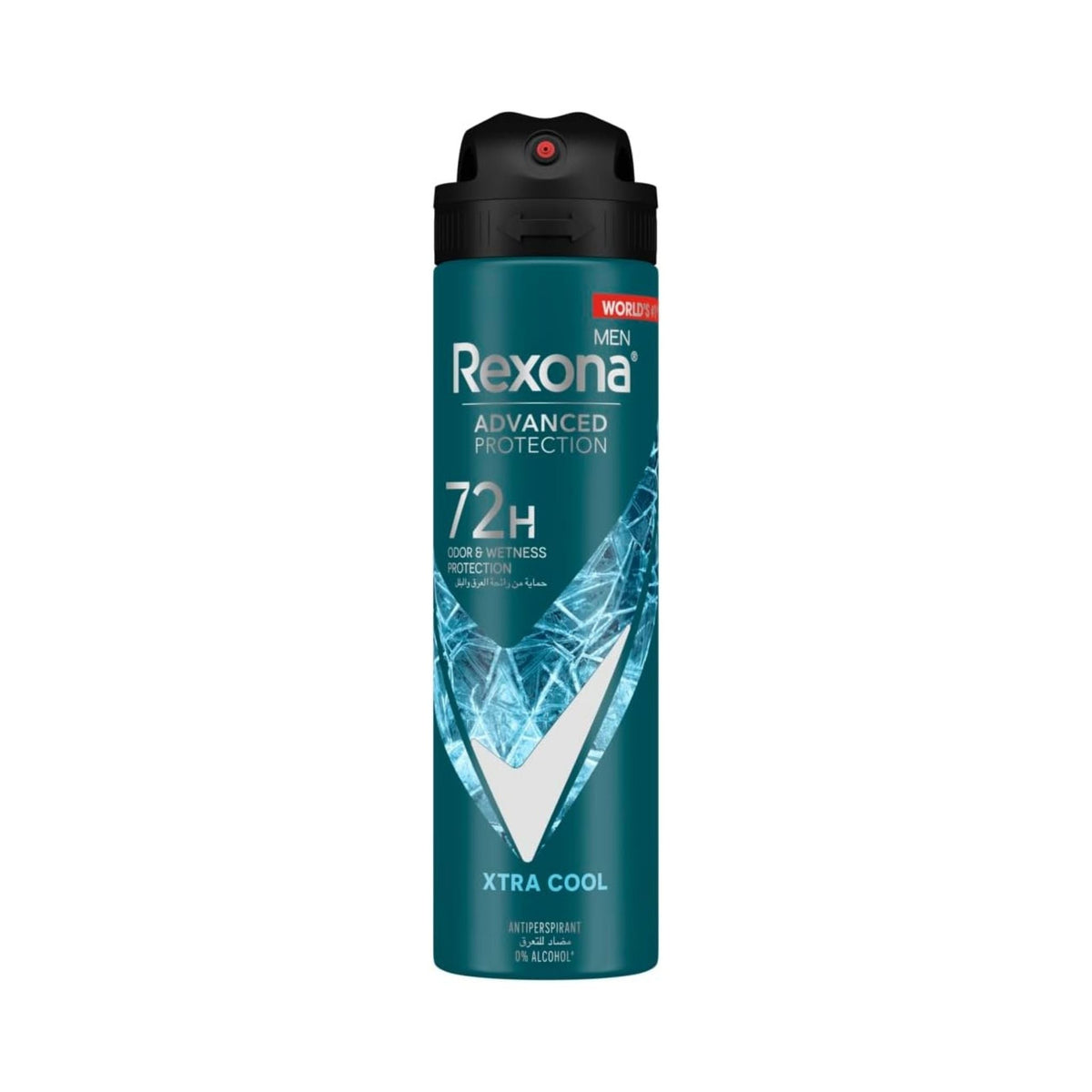 Refect Beauty Rexona Xtra Cool men's antiperspirant deodorant spray with 72-hour protection and cooling ice graphic