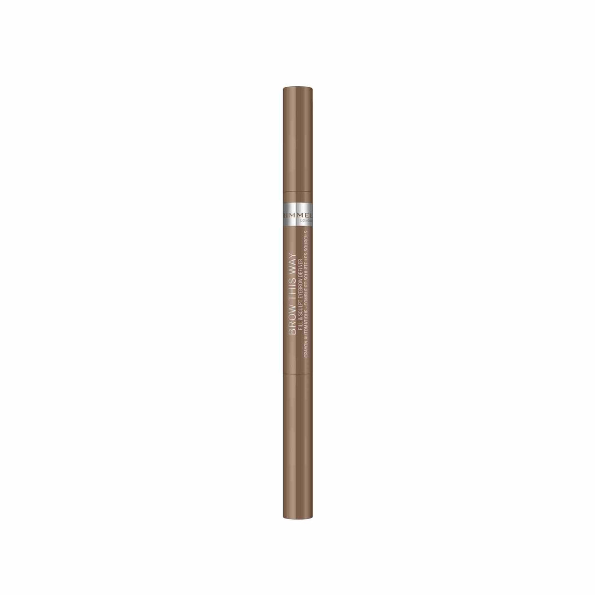 Refect Beauty Rimmel Brow This Way 2-in-1 blonde eyebrow definer pencil with angled tip and spoolie brush