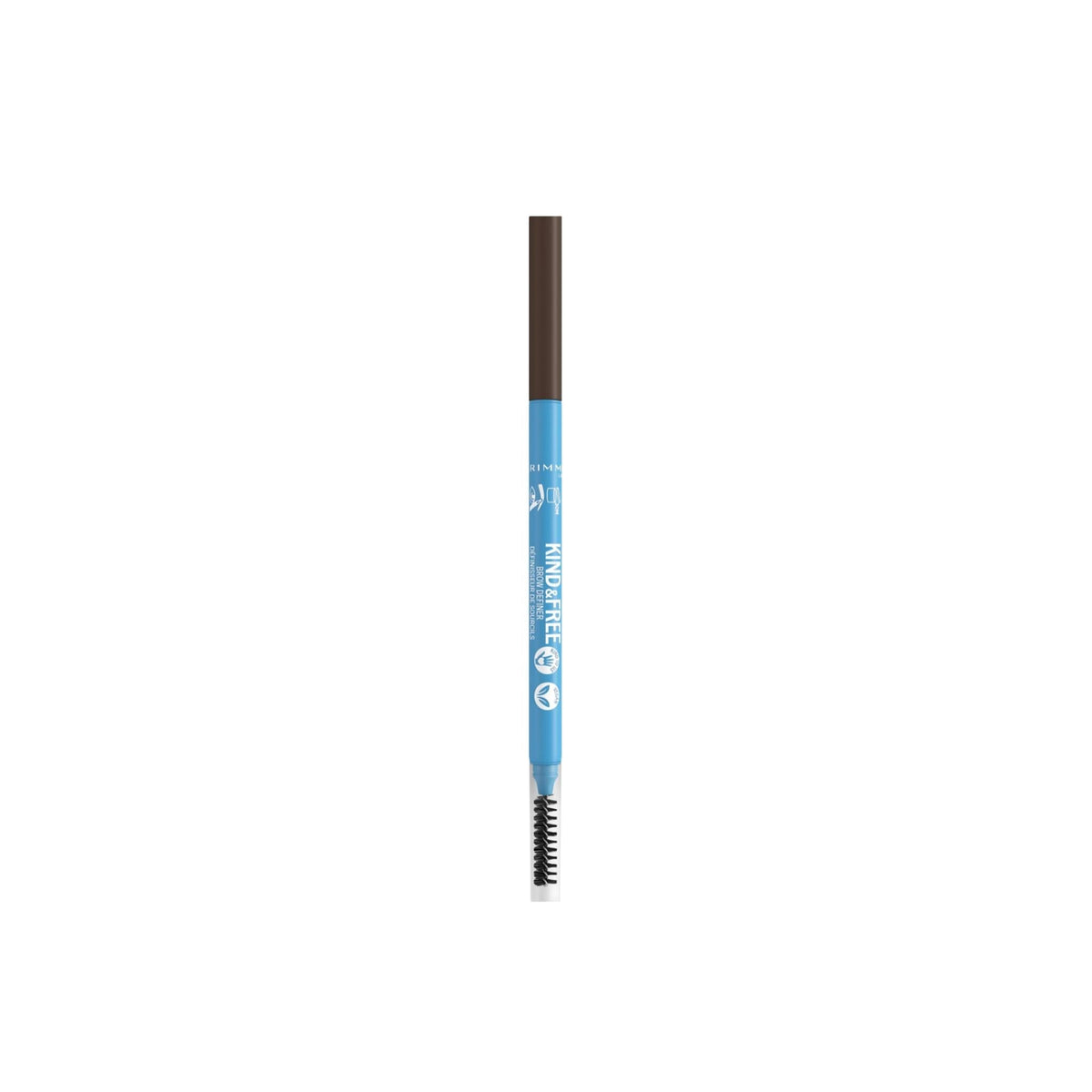 Refect Beauty Rimmel London Kind & Free dual-ended brow definer pencil with a fine tip and spoolie brush