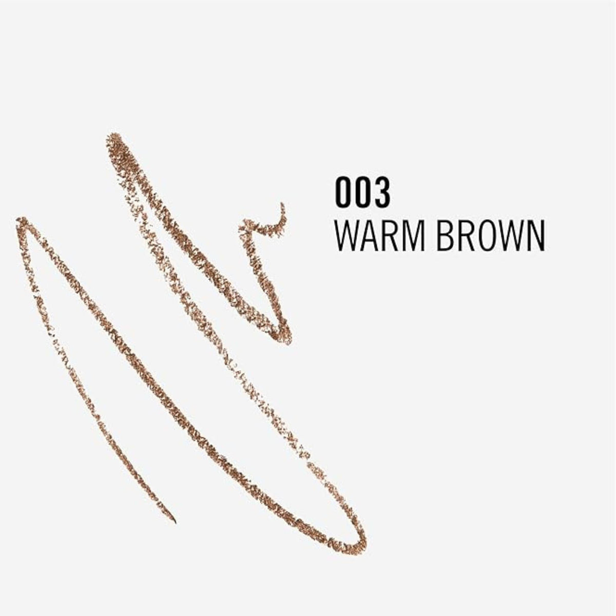 Refect Beauty Rimmel London Kind & Free Brow Definer in 003 Warm Brown showing a precise pencil swatch