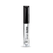 Refect Beauty Rimmel Oh My Gloss! clear lip gloss in a sleek tube with a black cap for a 3D shine effect.
