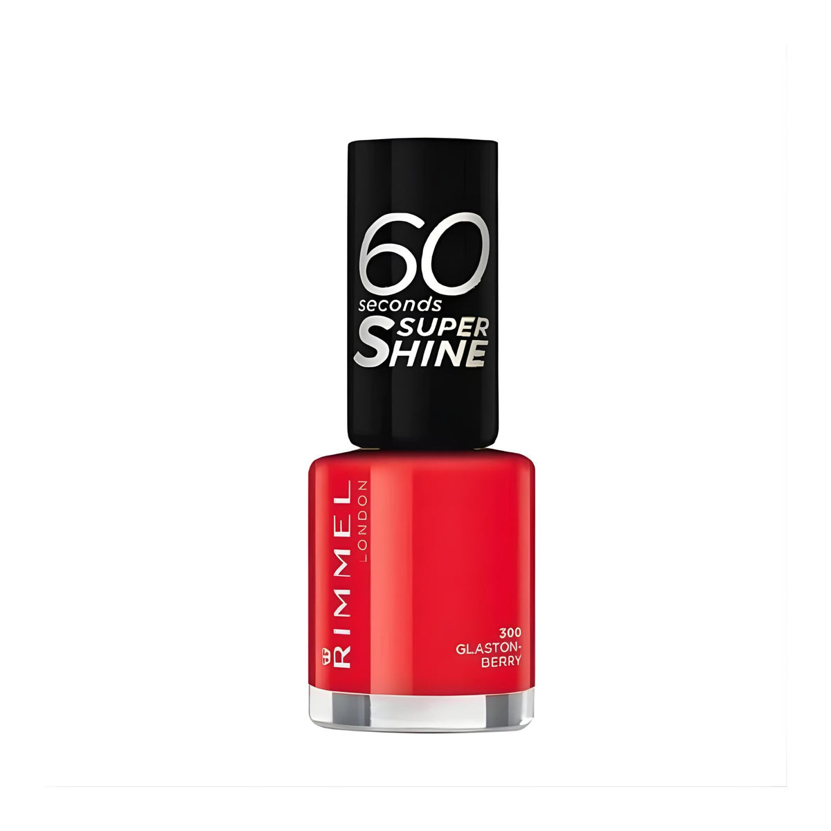 Refect Beauty Rimmel 60 Seconds Super Shine nail polish in Glaston-Berry red with a glossy finish