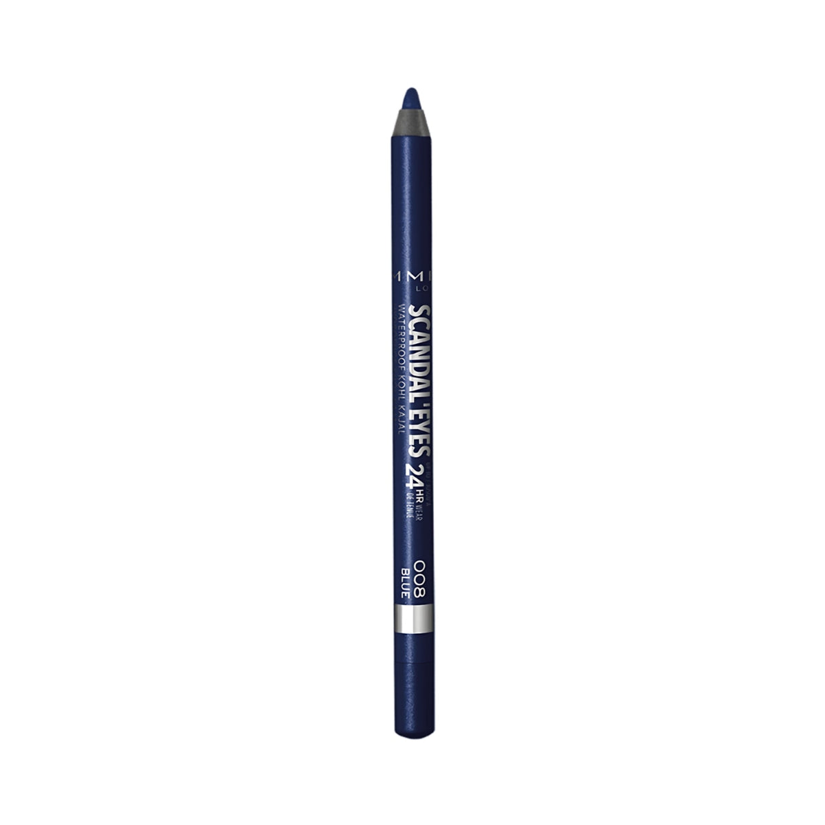 Refect Beauty Rimmel London Scandaleyes waterproof blue kohl kajal eyeliner pencil for bold eye definition.
