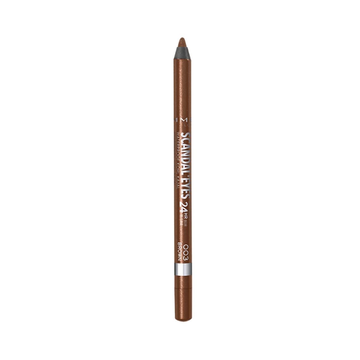 Refect Beauty Rimmel London Scandaleyes waterproof kohl kajal eyeliner in brown with a creamy, long-lasting formula.