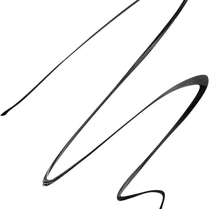 Refect Beauty Rimmel London Exaggerate Liquid Eye Liner showing a smooth, intense black pigmented swatch line