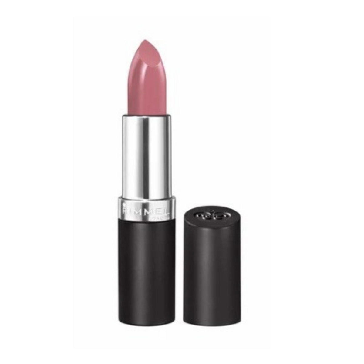 Refect Beauty Rimmel London Lasting Finish lipstick in a soft mauve shade with a creamy, long-lasting formula.