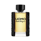 Refect Beauty Salvatore Ferragamo Uomo Eau de Toilette bottle with amber fragrance and black textured side panels