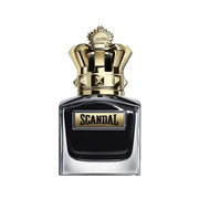 Refect Beauty Jean Paul Gaultier Scandal Pour Homme Le Parfum in a black glass bottle with a gold crown cap
