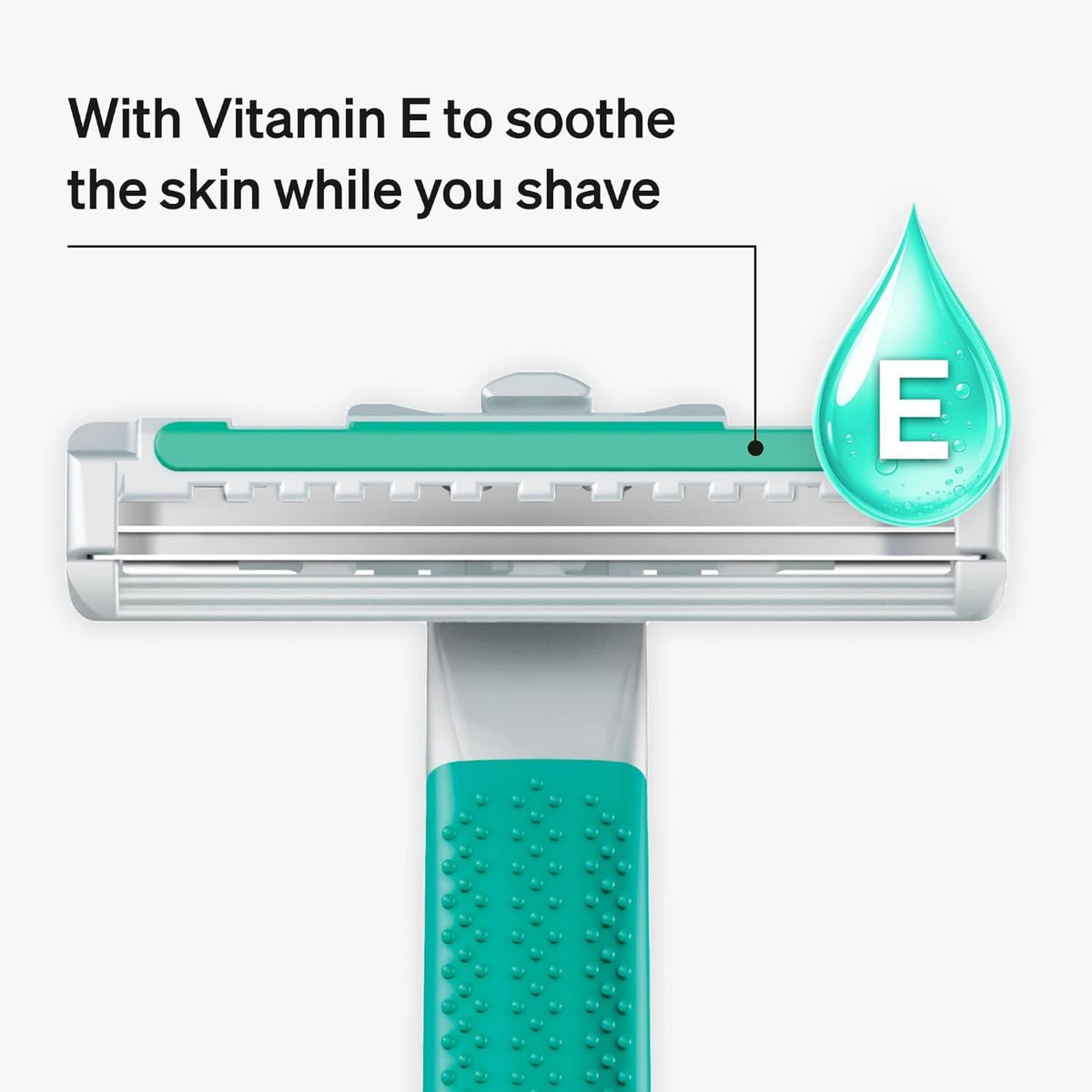 Refect Beauty Schick Exacta 2 sensitive razor head with a lubricating strip containing Vitamin E and Aloe Vera