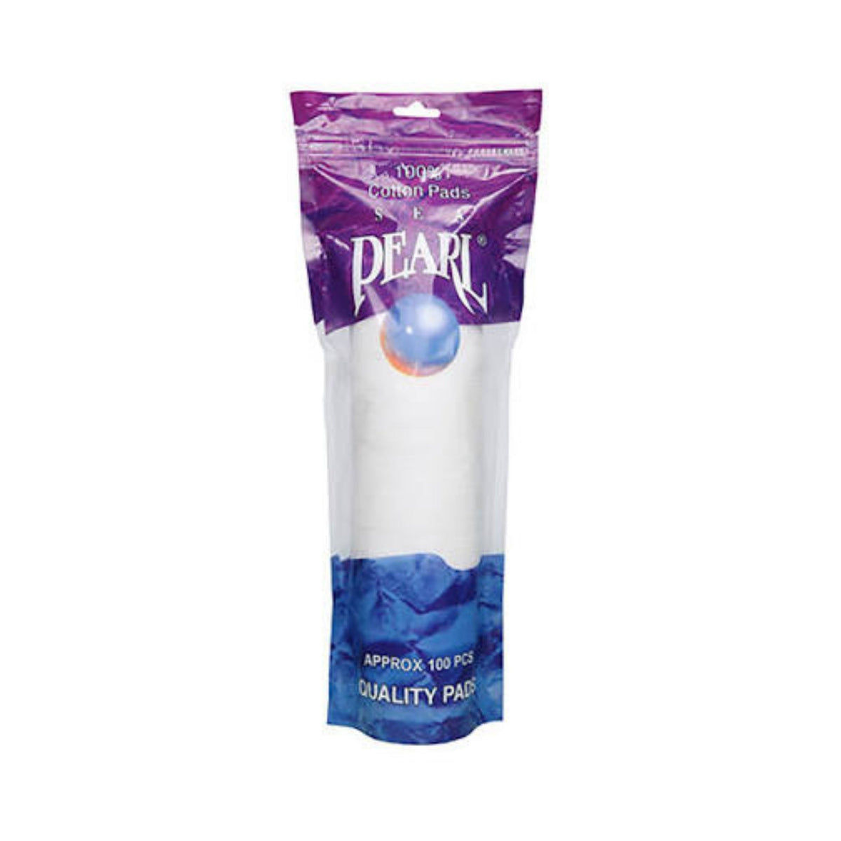 Refect Beauty Sea Pearl cotton pads in a purple and clear plastic pack for makeup removal and skincare routines.