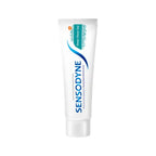 Refect Beauty Sensodyne Deep Clean Gel toothpaste tube for sensitive teeth with blue and white branding.