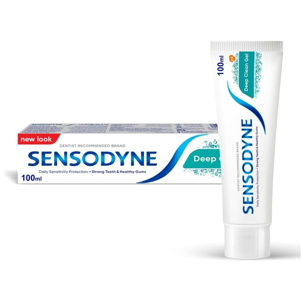 Refect Beauty Sensodyne Deep Clean Gel toothpaste tube and box for sensitive teeth care