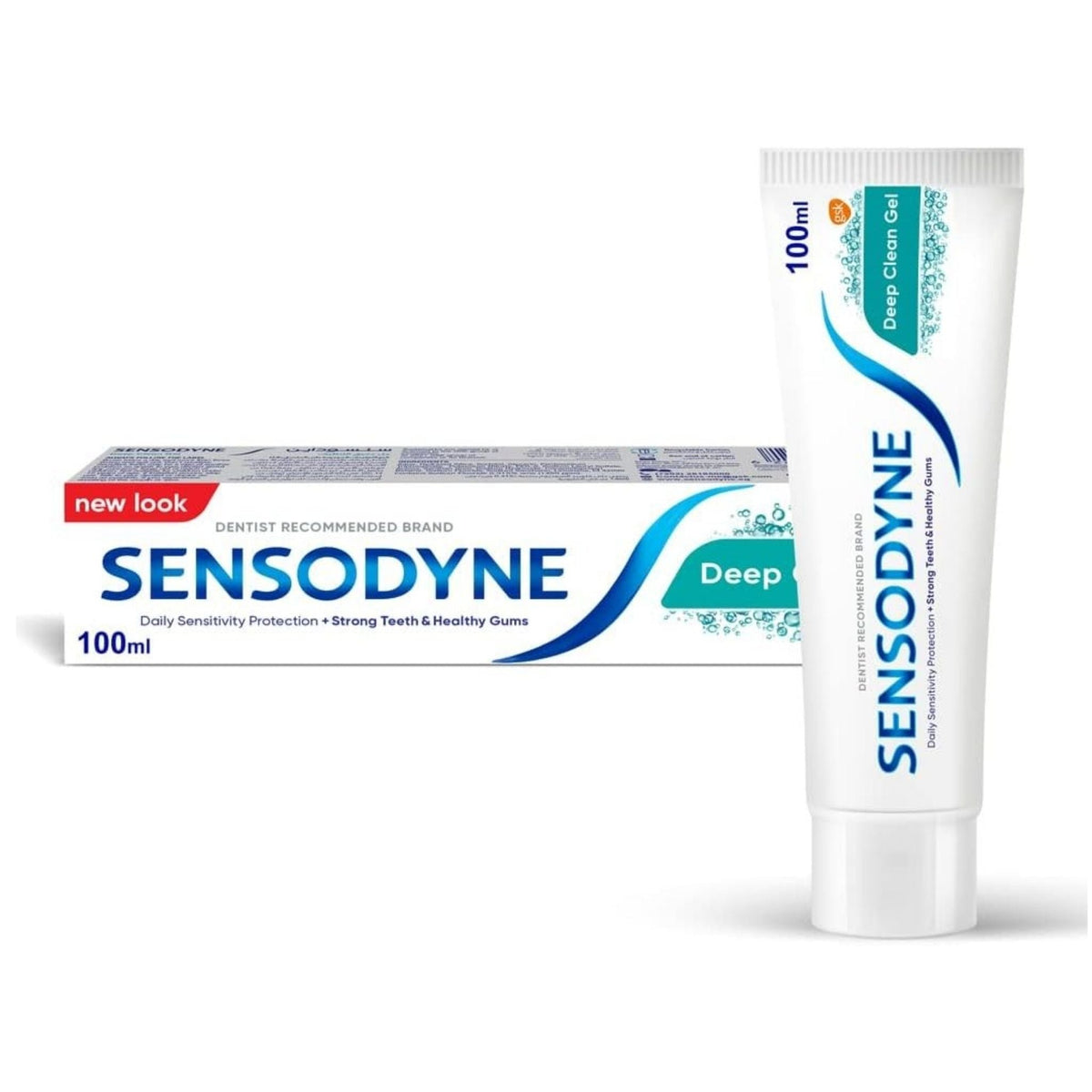 Refect Beauty Sensodyne Deep Clean Gel toothpaste tube and box for sensitive teeth care