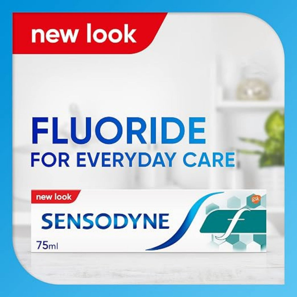 Refect Beauty Sensodyne fluoride toothpaste box for sensitive teeth care with a fresh new look design